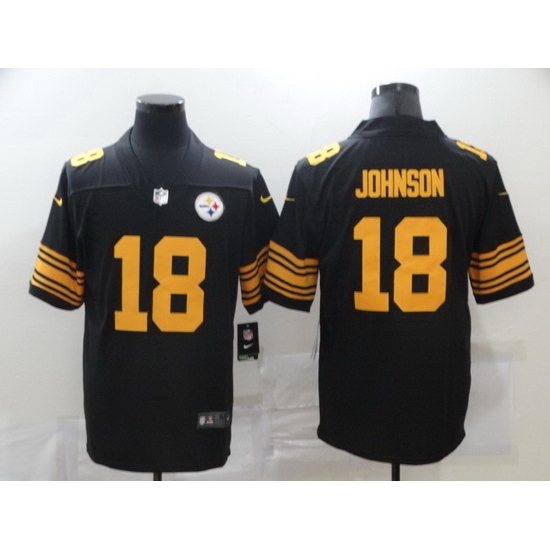 Nike Steelers 18 Diontae Johnson Black Color Rush Limited Jersey Nike Steelers 18 Diontae Johnson Black Color Rush Limited Jersey