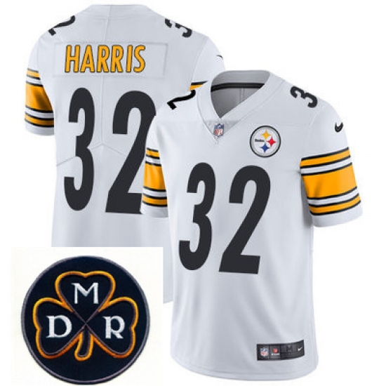 Nike Steelers #32 Franco Harris White Mens NFL Vapor Untouchable Limited Stitched With MDR Dan Rooney Patch Jersey Nike Steelers #32 Franco Harris White Mens NFL Vapor Untouchable Limited Stitched With MDR Dan Rooney Patch Jersey