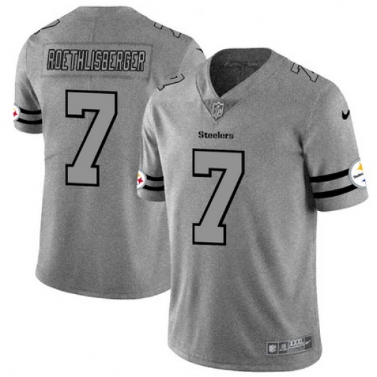 Nike Steelers 7 Ben Roethlisberger 2019 Gray Gridiron Gray Vapor Untouchable Limited Jersey Nike Steelers 7 Ben Roethlisberger 2019 Gray Gridiron Gray Vapor Untouchable Limited Jersey