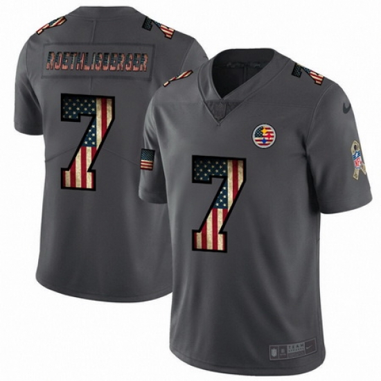 Nike Steelers 7 Ben Roethlisberger 2019 Salute To Service USA Flag Fashion Limited Jersey Nike Steelers 7 Ben Roethlisberger 2019 Salute To Service USA Flag Fashion Limited Jersey