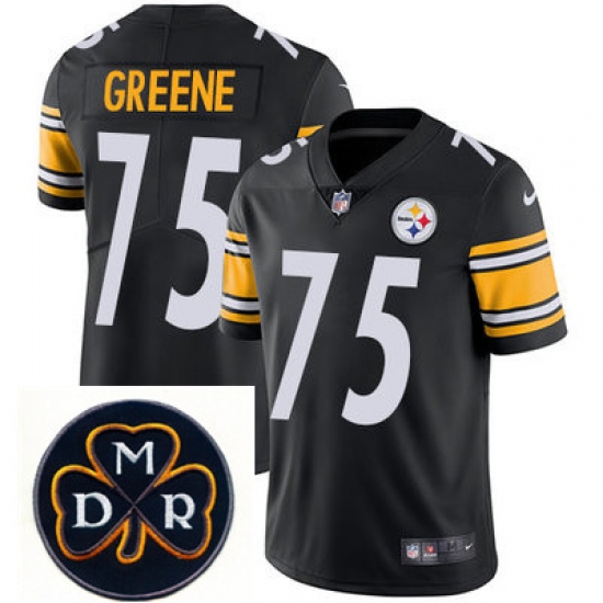 Nike Steelers #75 Joe Greene Black Mens NFL Vapor Untouchable Limited Stitched With MDR Dan Rooney Patch Jersey Nike Steelers #75 Joe Greene Black Mens NFL Vapor Untouchable Limited Stitched With MDR Dan Rooney Patch Jersey