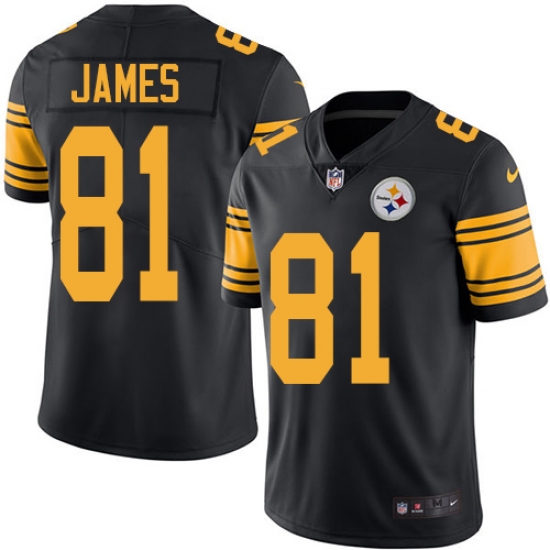 Nike Steelers #81 Jesse James Mens Rush Limited Jersey Nike Steelers #81 Jesse James Mens Rush Limited Jersey