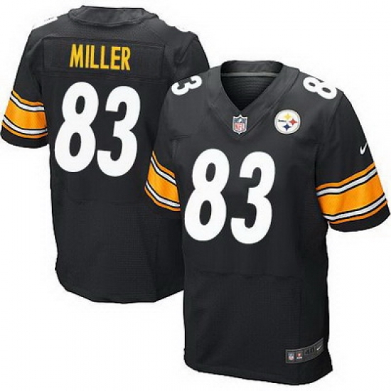 Nike Steelers #83 Heath Miller Black Team Color Mens Stitched NFL Elite Jersey Nike Steelers #83 Heath Miller Black Team Color Mens Stitched NFL Elite Jersey
