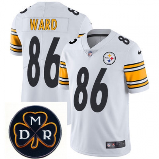 Nike Steelers #86 Hines Ward White Mens NFL Vapor Untouchable Limited Stitched With MDR Dan Rooney Patch Jersey Nike Steelers #86 Hines Ward White Mens NFL Vapor Untouchable Limited Stitched With MDR Dan Rooney Patch Jersey