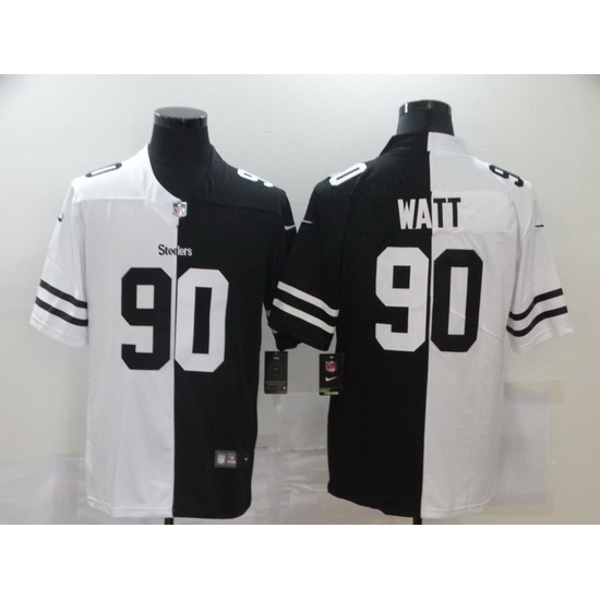 Nike Steelers 90 T J Watt Black And White Split Vapor Untouchable Limited Jersey Nike Steelers 90 T J Watt Black And White Split Vapor Untouchable Limited Jersey