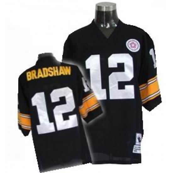 Pittsburgh Steelers 12 BRADSHAW black mitchellandness Pittsburgh Steelers 12 BRADSHAW black mitchellandness