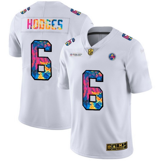 Pittsburgh Steelers 6 Devlin Hodges Men White Nike Multi Color 2020 NFL Crucial Catch Limited NFL Jersey Pittsburgh Steelers 6 Devlin Hodges Men White Nike Multi Color 2020 NFL Crucial Catch Limited NFL Jersey