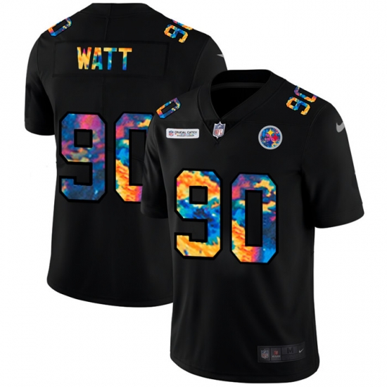 Pittsburgh Steelers 90 T J Watt Men Nike Multi Color Black 2020 NFL Crucial Catch Vapor Untouchable Limited Jersey Pittsburgh Steelers 90 T J Watt Men Nike Multi Color Black 2020 NFL Crucial Catch Vapor Untouchable Limited Jersey