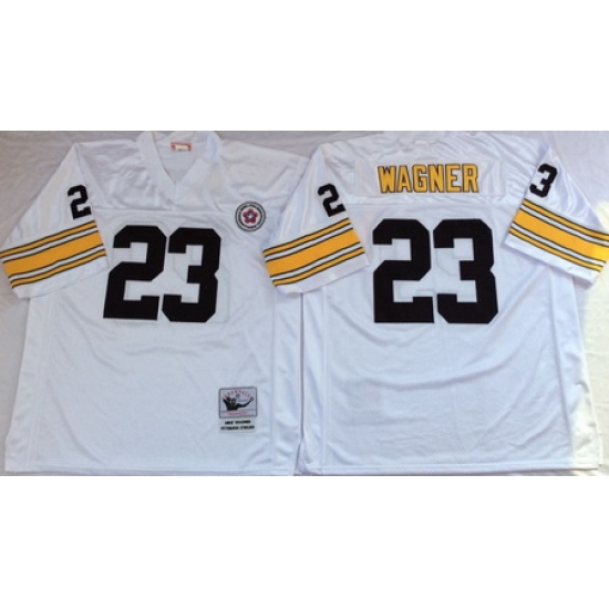 Steelers 23 Mike Wagner White Throwback Jersey Steelers 23 Mike Wagner White Throwback Jersey