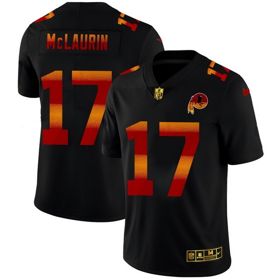 Washington Redskins 17 Terry McLaurin Men Black Nike Red Orange Stripe Vapor Limited NFL Jersey Washington Redskins 17 Terry McLaurin Men Black Nike Red Orange Stripe Vapor Limited NFL Jersey
