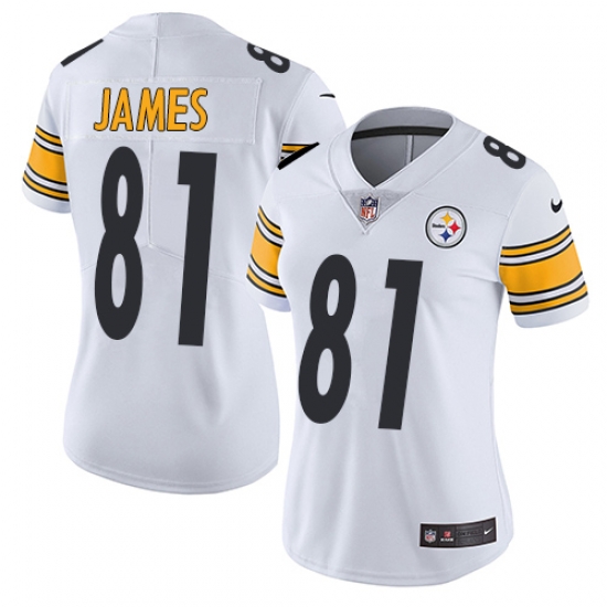 Nike Steelers #81 Jesse James White Womens Stitched NFL Vapor Untouchable Limited Jersey Nike Steelers #81 Jesse James White Womens Stitched NFL Vapor Untouchable Limited Jersey