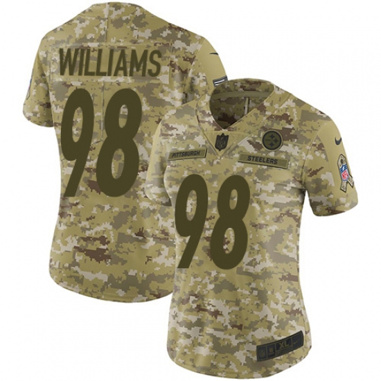 Nike Steelers #98 Vince Williams Camo Women Stitched NFL Limited 2018 Salute to Service Jersey Nike Steelers #98 Vince Williams Camo Women Stitched NFL Limited 2018 Salute to Service Jersey
