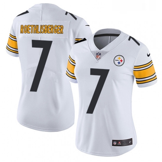 Womens Nike Pittsburgh Steelers 7 Ben Roethlisberger White Vapor Untouchable Limited Player NFL Jersey Womens Nike Pittsburgh Steelers 7 Ben Roethlisberger White Vapor Untouchable Limited Player NFL Jersey