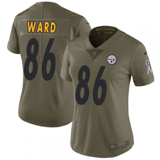 Womens Nike Steelers #86 Hines Ward Olive Stitched NFL Limited 2017 Salute to Service Jersey Womens Nike Steelers #86 Hines Ward Olive Stitched NFL Limited 2017 Salute to Service Jersey