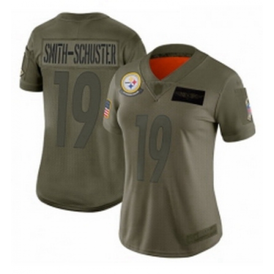 Womens Pittsburgh Steelers 19 JuJu Smith Schuster Limited Camo 2019 Salute to Service Football Jersey Womens Pittsburgh Steelers 19 JuJu Smith Schuster Limited Camo 2019 Salute to Service Football Jersey
