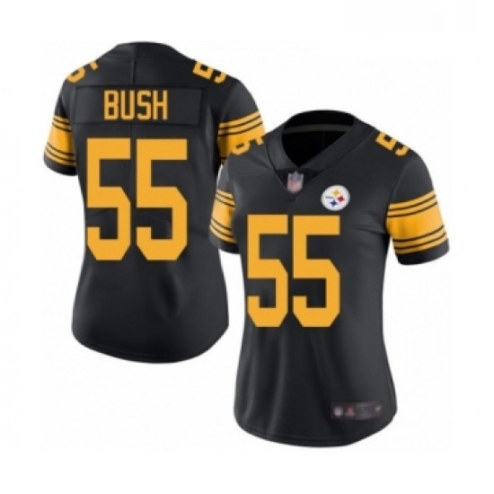 Womens Pittsburgh Steelers 55 Devin Bush Limited Black Rush Vapor Untouchable Football Jersey Womens Pittsburgh Steelers 55 Devin Bush Limited Black Rush Vapor Untouchable Football Jersey