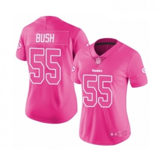 Womens Pittsburgh Steelers 55 Devin Bush Limited Pink Rush Fashion Football Jersey Womens Pittsburgh Steelers 55 Devin Bush Limited Pink Rush Fashion Football Jersey