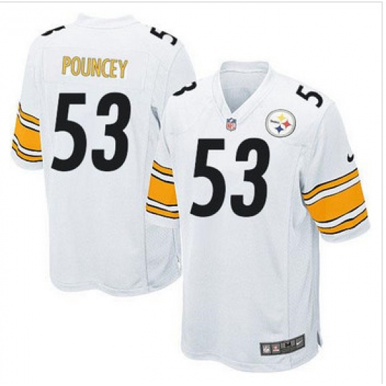 Youth NEW Pittsburgh Steelers #53 Maurkice Pouncey White Stitched NFL Elite Jersey Youth NEW Pittsburgh Steelers #53 Maurkice Pouncey White Stitched NFL Elite Jersey