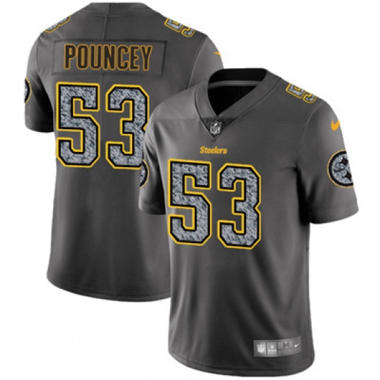 Youth Nike Steelers #53 Maurkice Pouncey Gray Static NFL Vapor Untouchable Game Jersey Youth Nike Steelers #53 Maurkice Pouncey Gray Static NFL Vapor Untouchable Game Jersey