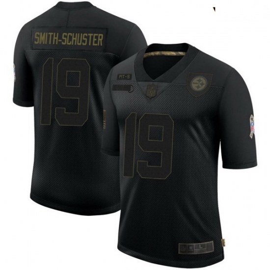 Youth Pittsburgh Steelers 19 JuJu Smith-Schuster Black Limited 2020 Salute To Service Jersey Youth Pittsburgh Steelers 19 JuJu Smith-Schuster Black Limited 2020 Salute To Service Jersey
