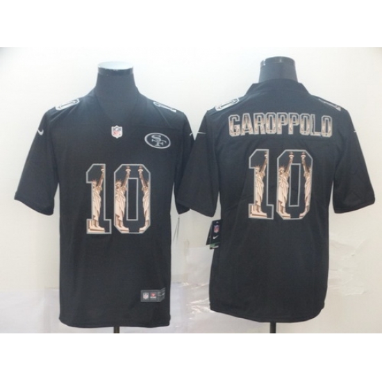 49ers 10 Jimmy Garoppolo Black Statue Of Liberty Limited Jersey 49ers 10 Jimmy Garoppolo Black Statue Of Liberty Limited Jersey