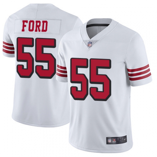 49ers 55 Dee Ford White Rush Mens Stitched Football Vapor Untouchable Limited Jersey 49ers 55 Dee Ford White Rush Mens Stitched Football Vapor Untouchable Limited Jersey