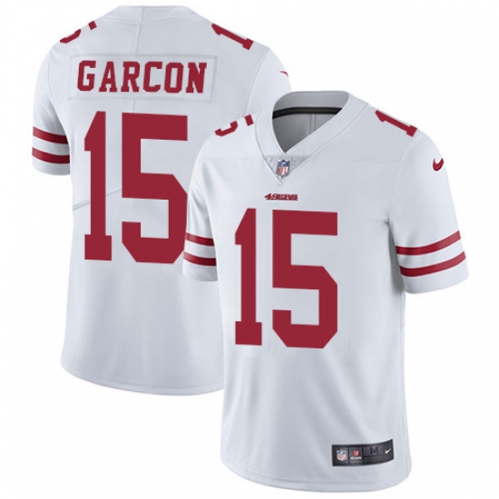 Men Nike 49ers #15 Pierre Garcon White Stitched NFL Vapor Untouchable Limited Jersey Men Nike 49ers #15 Pierre Garcon White Stitched NFL Vapor Untouchable Limited Jersey