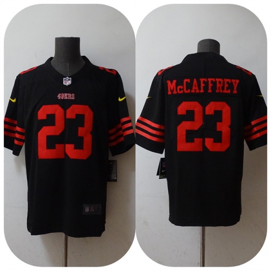 Men San Francisco 49ers 23 Christian McCaffrey 2022 Black Vapor Untouchable Stitched Jersey Men San Francisco 49ers 23 Christian McCaffrey 2022 Black Vapor Untouchable Stitched Jersey