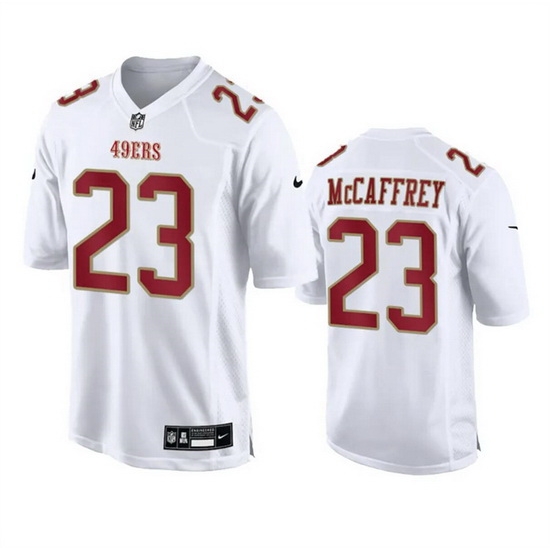 Men San Francisco 49ers 23 Christian McCaffrey White Fashion Vapor Untouchable Limited Stitched Football Jersey Men San Francisco 49ers 23 Christian McCaffrey White Fashion Vapor Untouchable Limited Stitched Football Jersey