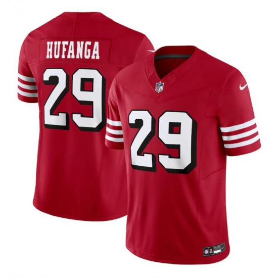 Men San Francisco 49ers 29 Talanoa Hufanga New Red 2023 F U S E Stitched Football Jersey Men San Francisco 49ers 29 Talanoa Hufanga New Red 2023 F U S E Stitched Football Jersey