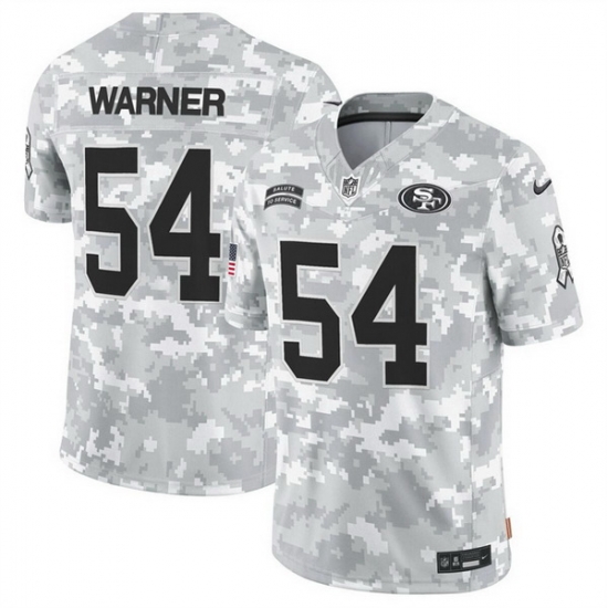 Men San Francisco 49ers 54 Fred Warner 2024 F U S E Arctic Camo Salute To Service Limited Stitched Football Jersey Men San Francisco 49ers 54 Fred Warner 2024 F U S E Arctic Camo Salute To Service Limited Stitched Football Jersey