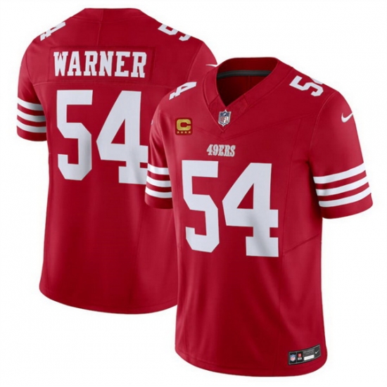 Men San Francisco 49ers 54 Fred Warner Red 2024 F U S E With 4 Star C Patch Vapor Untouchable Limited Stitched Football Jersey Men San Francisco 49ers 54 Fred Warner Red 2024 F U S E With 4 Star C Patch Vapor Untouchable Limited Stitched Football Jersey