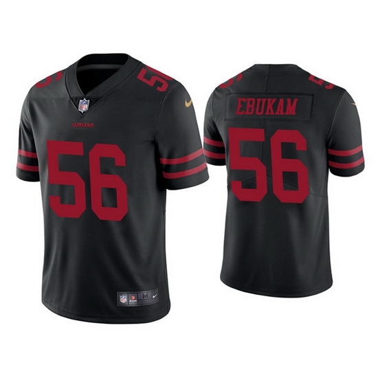Men San Francisco 49ers 56 Samson Ebukam Black Vapor Limited Jersey Men San Francisco 49ers 56 Samson Ebukam Black Vapor Limited Jersey