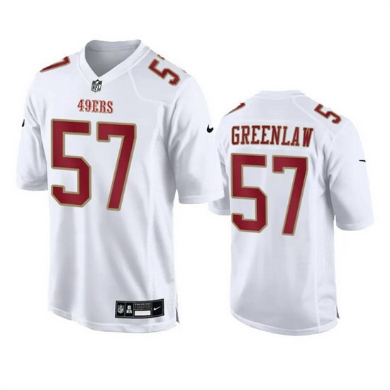 Men San Francisco 49ers 57 Dre Greenlaw White Fashion Vapor Untouchable Limited Stitched Football Jersey Men San Francisco 49ers 57 Dre Greenlaw White Fashion Vapor Untouchable Limited Stitched Football Jersey