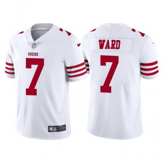 Men San Francisco 49ers 7 Charvarius Ward White Vapor Untouchable Limited Stitched Football Jersey Men San Francisco 49ers 7 Charvarius Ward White Vapor Untouchable Limited Stitched Football Jersey