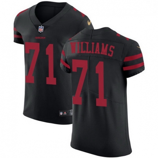 Men San Francisco 49ers 71 Trent Williams Black Alternate Men Stitched NFL Vapor Untouchable Elite Jersey Men San Francisco 49ers 71 Trent Williams Black Alternate Men Stitched NFL Vapor Untouchable Elite Jersey