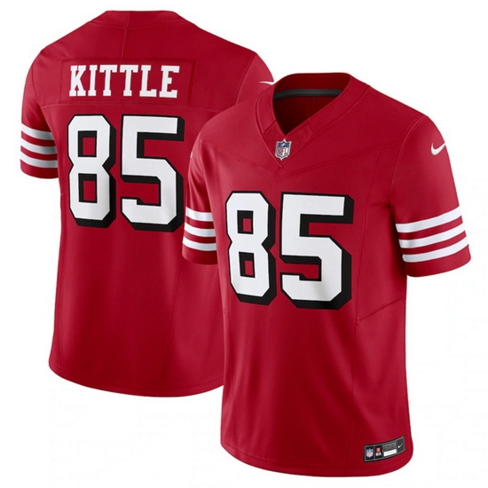 Men San Francisco 49ers 85 George Kittle New Red 2023 F U S E Vapor Untouchable Limited Stitched Football Jersey Men San Francisco 49ers 85 George Kittle New Red 2023 F U S E Vapor Untouchable Limited Stitched Football Jersey