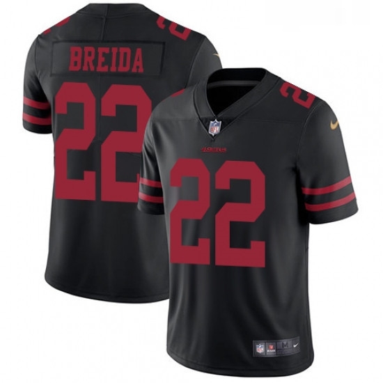 Mens Nike San Francisco 49ers 22 Matt Breida Black Vapor Untouchable Limited Player NFL Jersey Mens Nike San Francisco 49ers 22 Matt Breida Black Vapor Untouchable Limited Player NFL Jersey