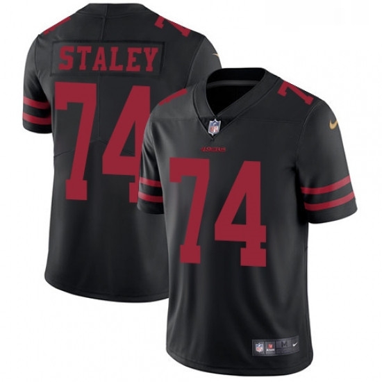 Mens Nike San Francisco 49ers 74 Joe Staley Black Vapor Untouchable Limited Player NFL Jersey Mens Nike San Francisco 49ers 74 Joe Staley Black Vapor Untouchable Limited Player NFL Jersey