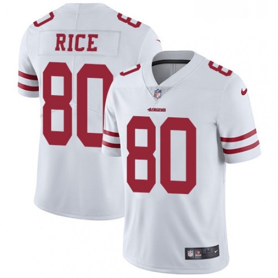Mens Nike San Francisco 49ers 80 Jerry Rice White Vapor Untouchable Limited Player NFL Jersey Mens Nike San Francisco 49ers 80 Jerry Rice White Vapor Untouchable Limited Player NFL Jersey