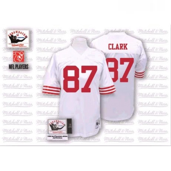 Mitchell and Ness San Francisco 49ers 87 Dwight Clark Authentic White NFL Jersey Mitchell and Ness San Francisco 49ers 87 Dwight Clark Authentic White NFL Jersey