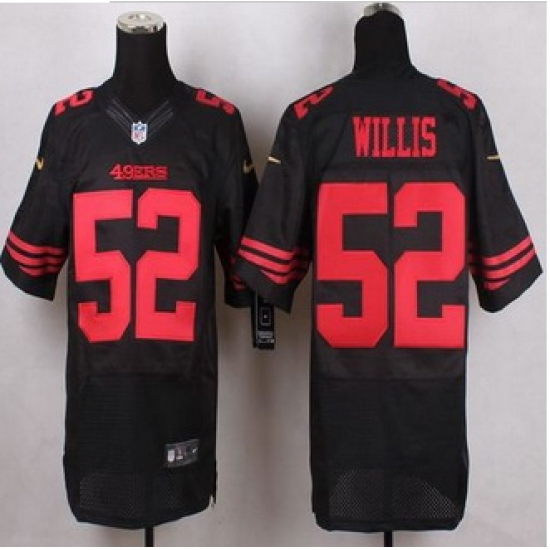 New San Francisco 49ers #52 Patrick Willis Black Alternate Men Stitched NFL Elite Jersey New San Francisco 49ers #52 Patrick Willis Black Alternate Men Stitched NFL Elite Jersey