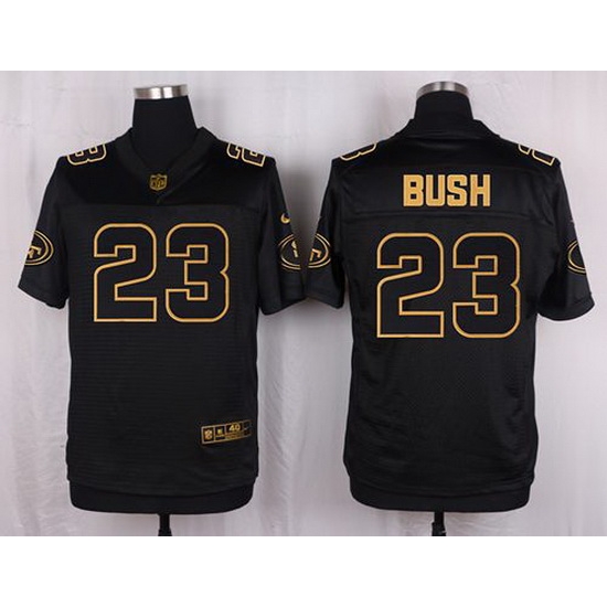 Nike 49ers #23 Reggie Bush Black Mens Stitched NFL Elite Pro Line Gold Collection Jersey Nike 49ers #23 Reggie Bush Black Mens Stitched NFL Elite Pro Line Gold Collection Jersey