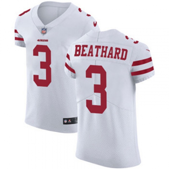 Nike 49ers #3 C J Beathard White Mens Stitched NFL Vapor Untouchable Elite Jersey Nike 49ers #3 C J Beathard White Mens Stitched NFL Vapor Untouchable Elite Jersey