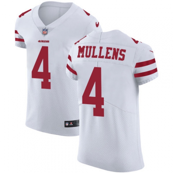 Nike 49ers #4 Nick Mullens White Men Stitched NFL Vapor Untouchable Elite Jersey Nike 49ers #4 Nick Mullens White Men Stitched NFL Vapor Untouchable Elite Jersey
