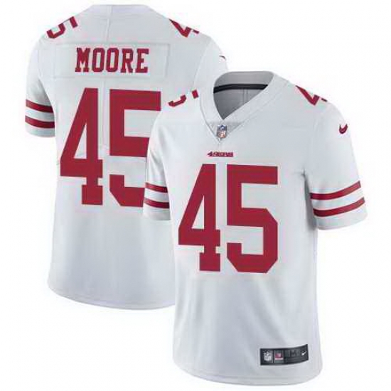 Nike 49ers 45 Tarvarius Moore White Vapor Untouchable Limited Jersey Nike 49ers 45 Tarvarius Moore White Vapor Untouchable Limited Jersey