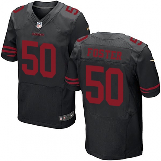 Nike 49ers #50 Reuben Foster Black Alternate Mens Stitched NFL Elite Jersey Nike 49ers #50 Reuben Foster Black Alternate Mens Stitched NFL Elite Jersey