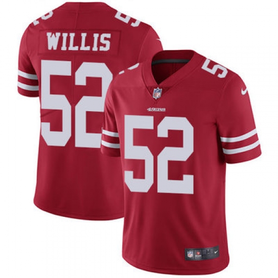 Nike 49ers #52 Patrick Willis Red Team Color Mens Stitched NFL Vapor Untouchable Limited Jersey Nike 49ers #52 Patrick Willis Red Team Color Mens Stitched NFL Vapor Untouchable Limited Jersey