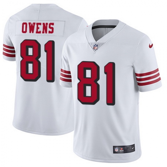Nike 49ers #81 Terrell Owens White Rush Mens Stitched NFL Vapor Untouchable Limited Jersey Nike 49ers #81 Terrell Owens White Rush Mens Stitched NFL Vapor Untouchable Limited Jersey