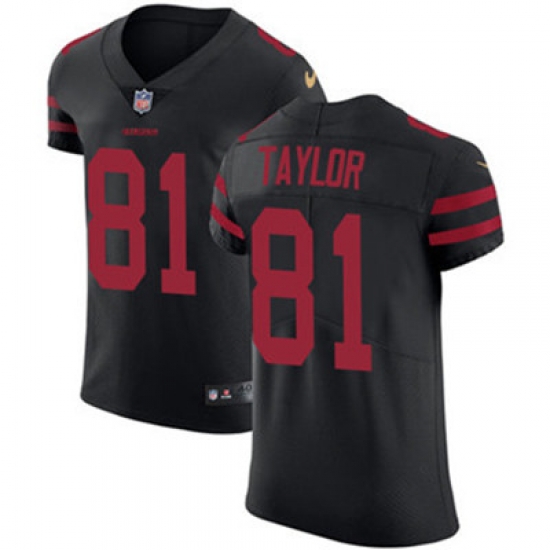 Nike 49ers #81 Trent Taylor Black Alternate Mens Stitched NFL Vapor Untouchable Elite Jersey Nike 49ers #81 Trent Taylor Black Alternate Mens Stitched NFL Vapor Untouchable Elite Jersey